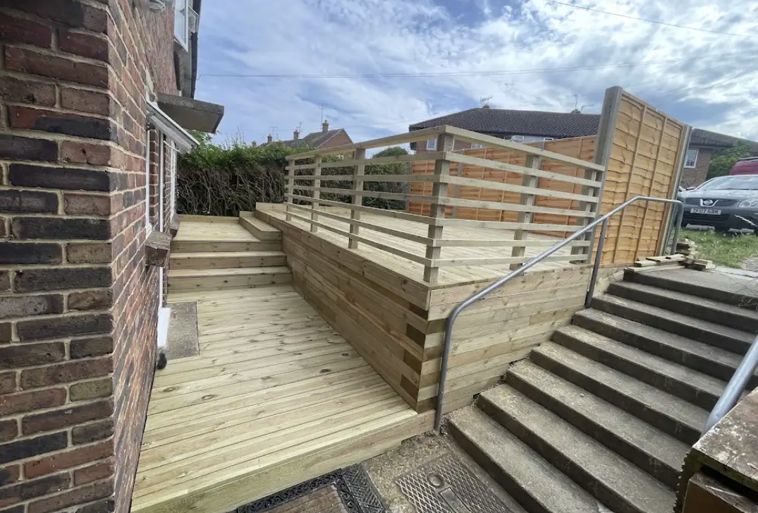 Front decking after completion by Preka Building Services